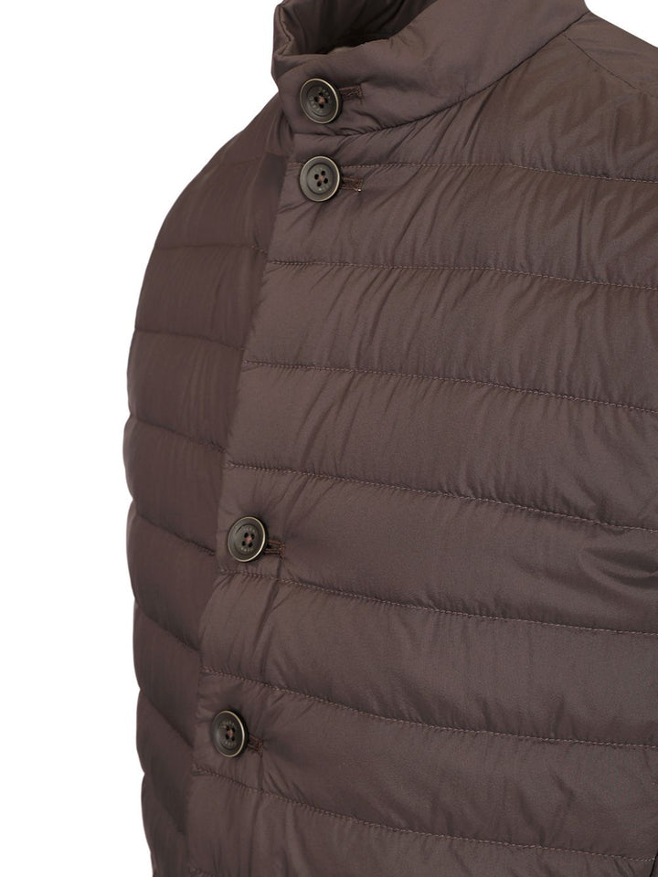 Herno Rain Proof Vest Jackets - Brown | 48b0fc60de2e950f1e6d124b96f2b325f43e62d7