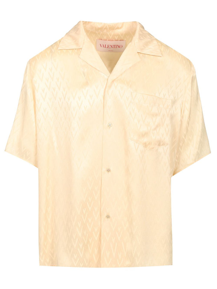 Valentino Garavani Bowling Shirt Shirts - Beige | acf999f2bf64eb9821d7b94688f55c3a821bc7a1