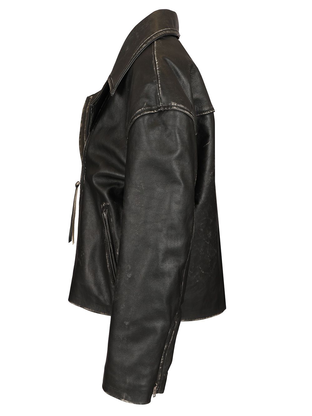 Acne Studios Double Breasted Leather Jacket Jackets - Black | d3ca7ccc12c476c8a9b26119144849fd5485b2ca
