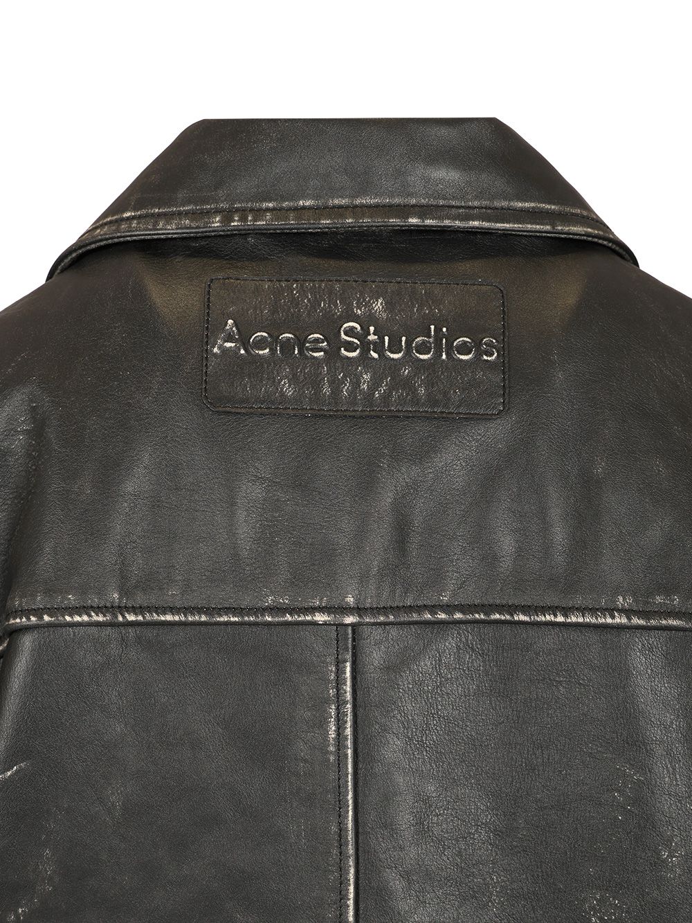 Acne Studios Double Breasted Leather Jacket Jackets - Black | cf482b2e85953b3003bfa6a6f7b2ba49c676aae2