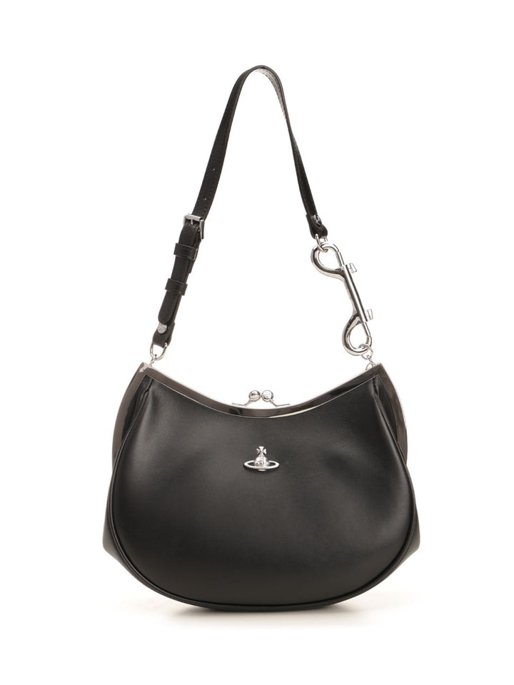 Vivienne Westwood Charm Frame Shoulder Bags - Black | d9538da7b2fc8dd44ba02bbf92ca9a703254e5d8