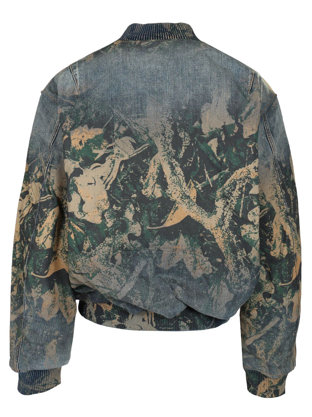 Acne Studios Denim Bomb Jacket With Camo Details Jackets - Brown | 382e41dda2f9468ee800e2fee3cbb0cfeb376a25