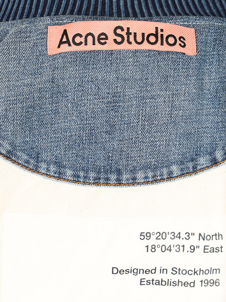 Acne Studios Denim Bomb Jacket With Camo Details Jackets - Brown | dba17ed0bdb84a7d00b89035c7781e98878254e8
