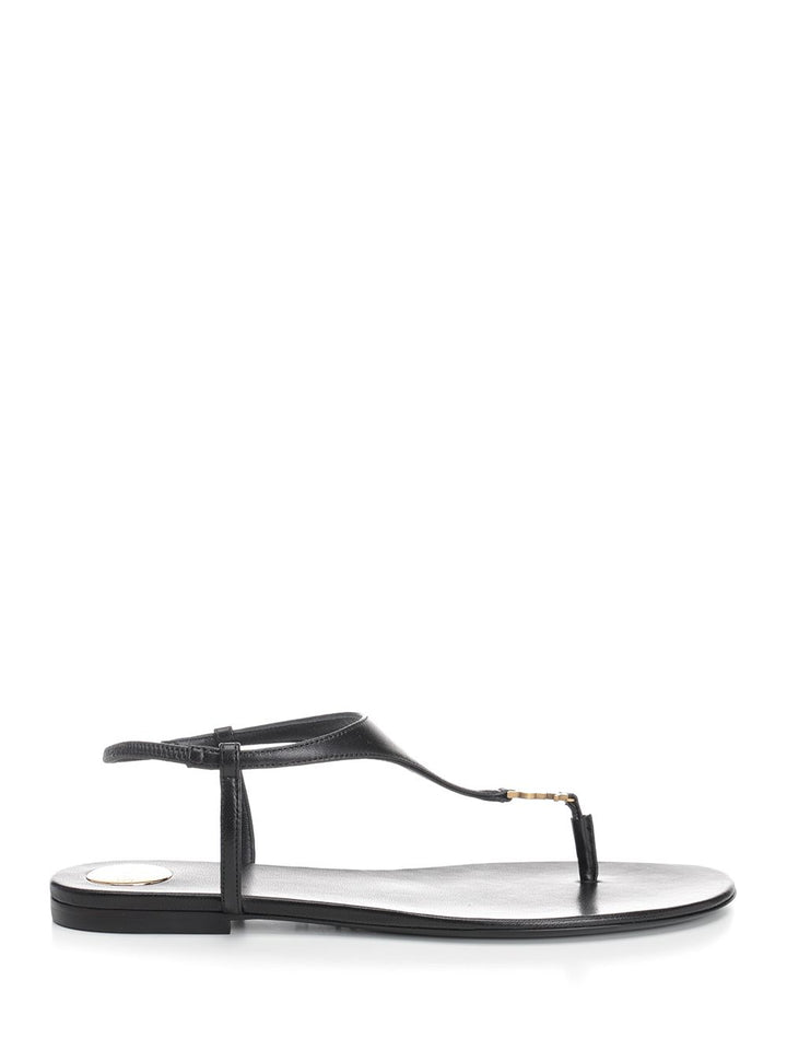 Saint Laurent Cassandra Sandals - Black | 9e6db162413591e5c2dfad2eae7a71a6fd5f101f