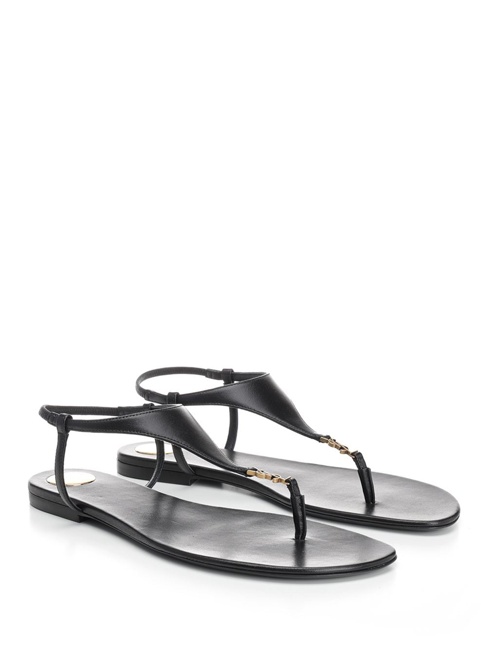 Saint Laurent Cassandra Sandals - Black | 5e4b3e22c475bf6de5ee802af15444134cce073c