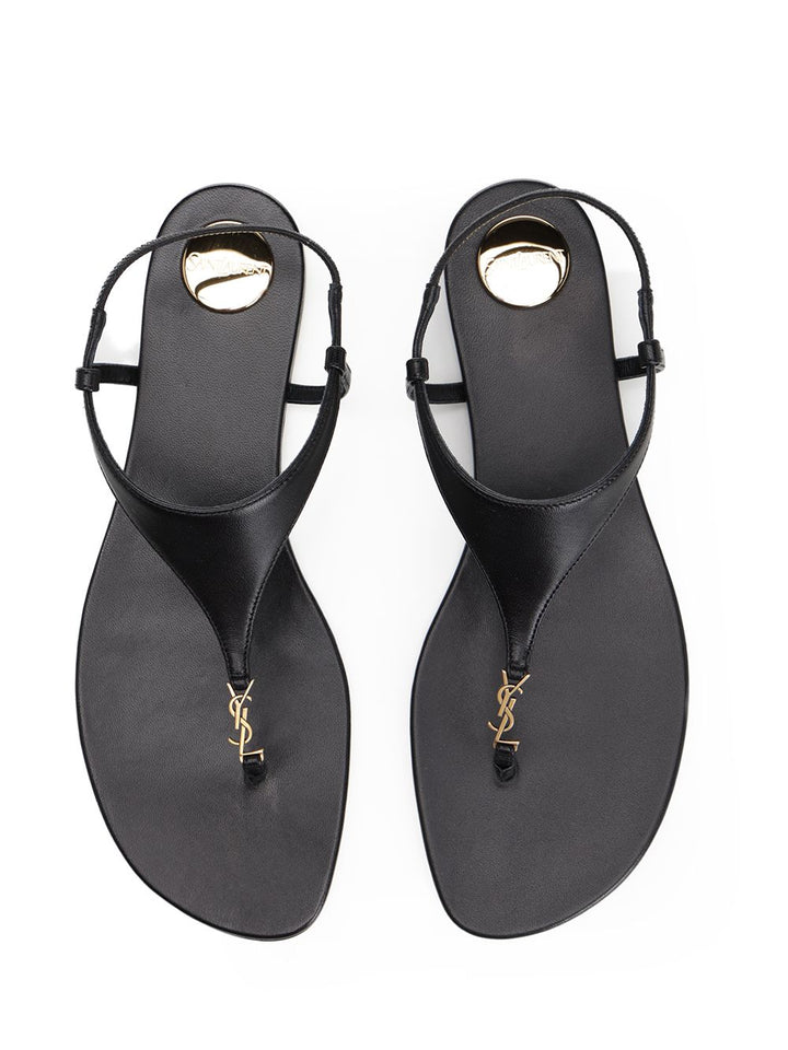 Saint Laurent Cassandra Sandals - Black | 3500cbe74205219fb06d0735e348189865bd3d33