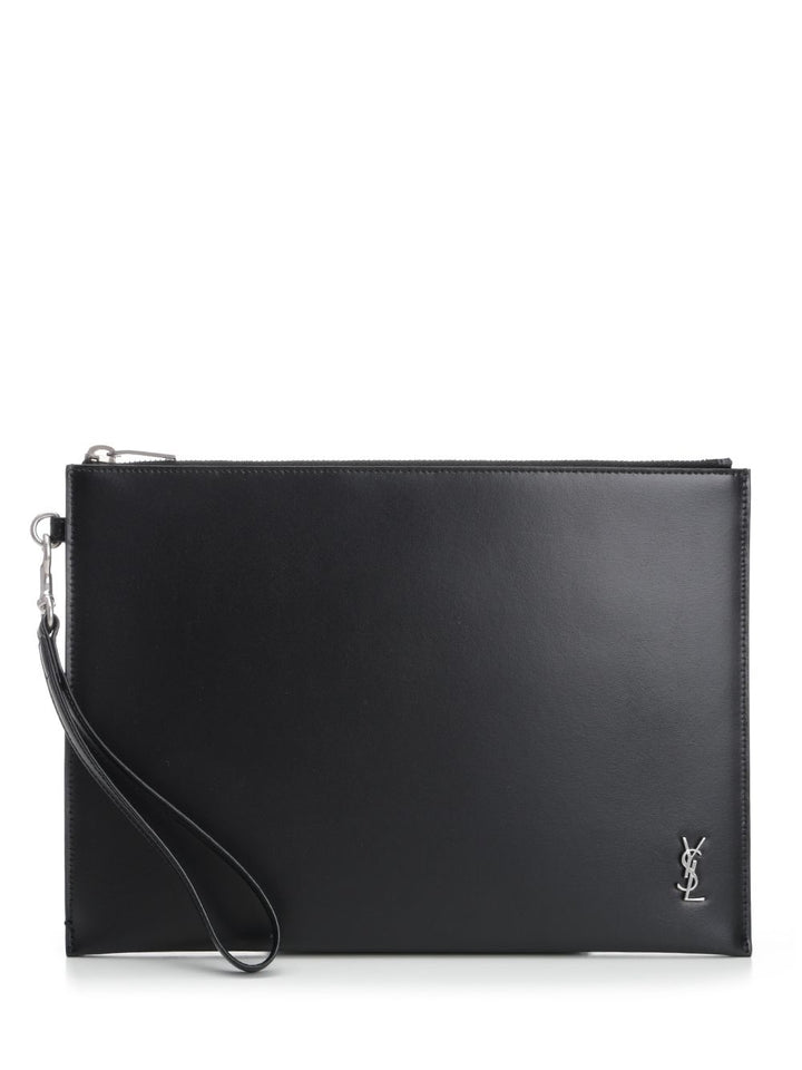 Saint Laurent Black Leather Ipad Case Handbags - Black | fbbd9a86efbc83eb0f31cdee63e0665065498950