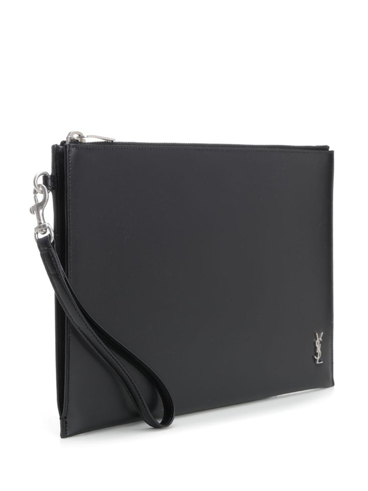 Saint Laurent Black Leather Ipad Case Handbags - Black | d2491d3e49d4a555b79ff6ae9e6c585612c9135d