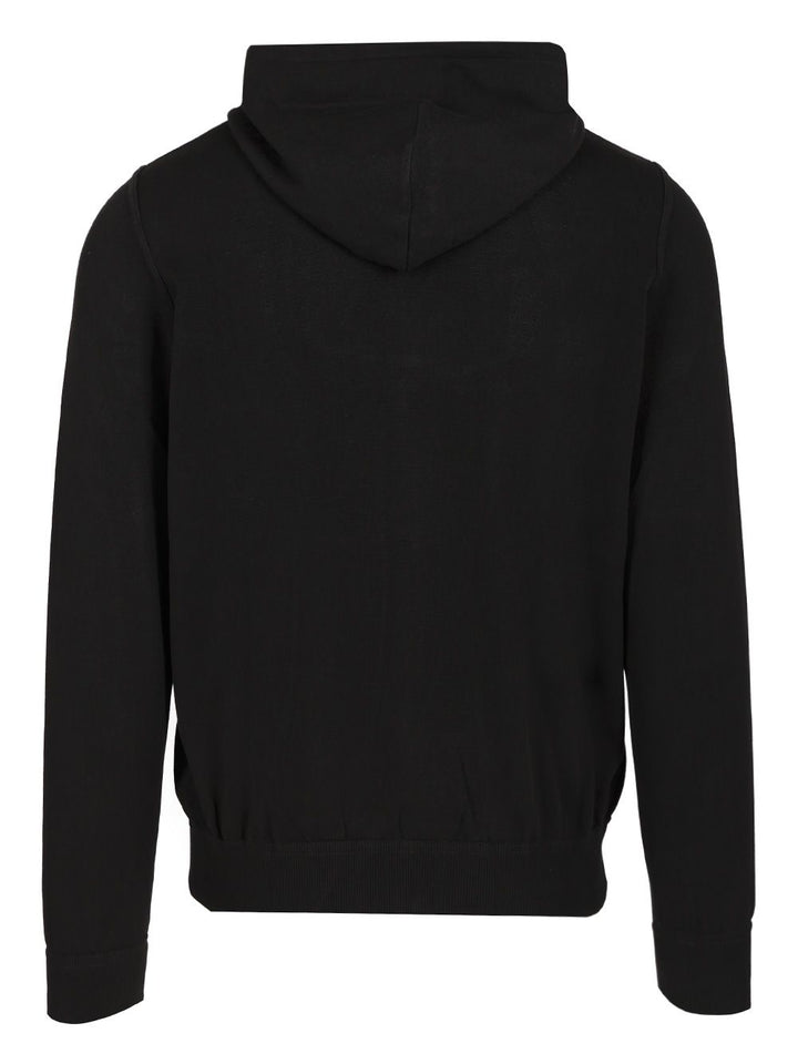 Al Duca D'Aosta Black Cotton Sweatshirt Knitwear - Black | bc18c2dfcf369a23f582597563831bd1c295224e