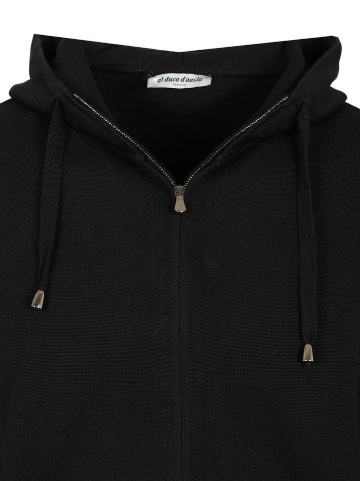 Al Duca D'Aosta Black Cotton Sweatshirt Knitwear - Black | 74ac60af846901451e3e6036d425dc5140445cc9