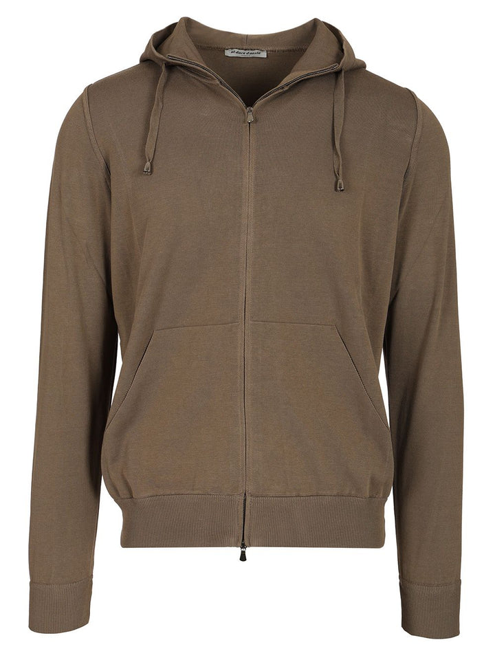 Al Duca D'Aosta Brown Cotton Sweatshirt Knitwear - Brown | 27ea5b883ae256783ac1ef55e33dc3978ef09652