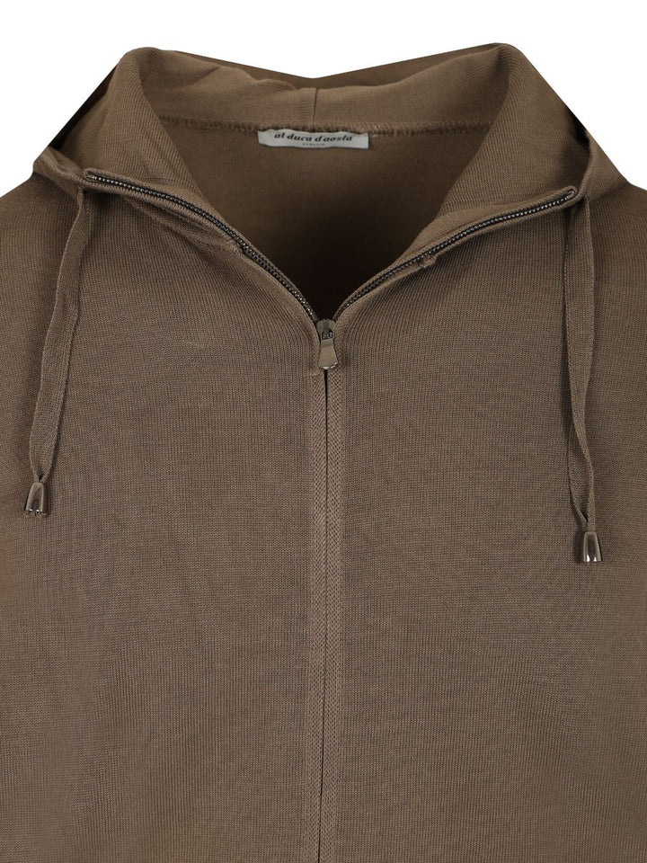 Al Duca D'Aosta Brown Cotton Sweatshirt Knitwear - Brown | 004d09014c337e5e197bb4b15174799916b66e33