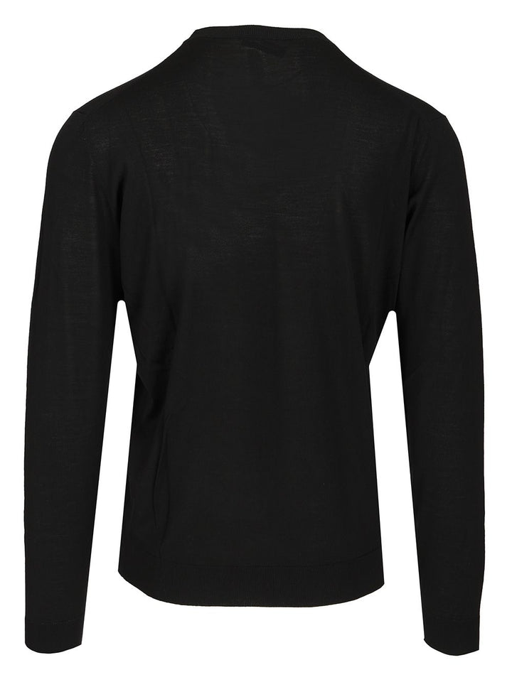 Filippo De Laurentiis Super 180s Wool  Sweater Knitwear - Black | 69ae34c8cd9e0ddd2124c6f9fe6403b2b6b3d399