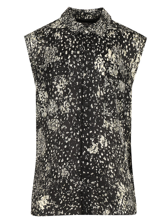 Sleeveless Shirt Jackets Black