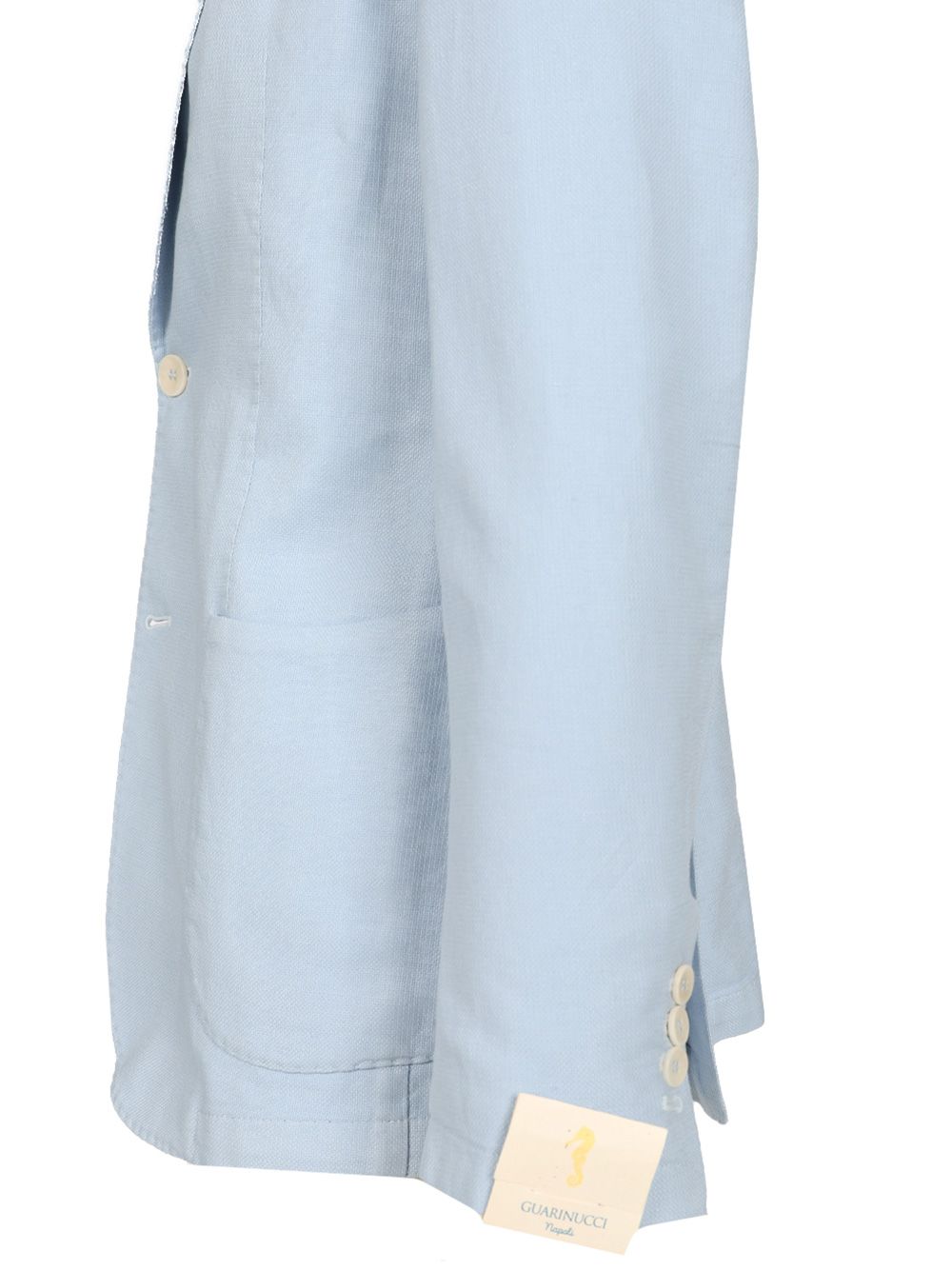 Guarinucci Cotton Linen Blazer Jackets - Light blue | f71f808f174d9ad8a8225b8c42d38ce83ad960c3