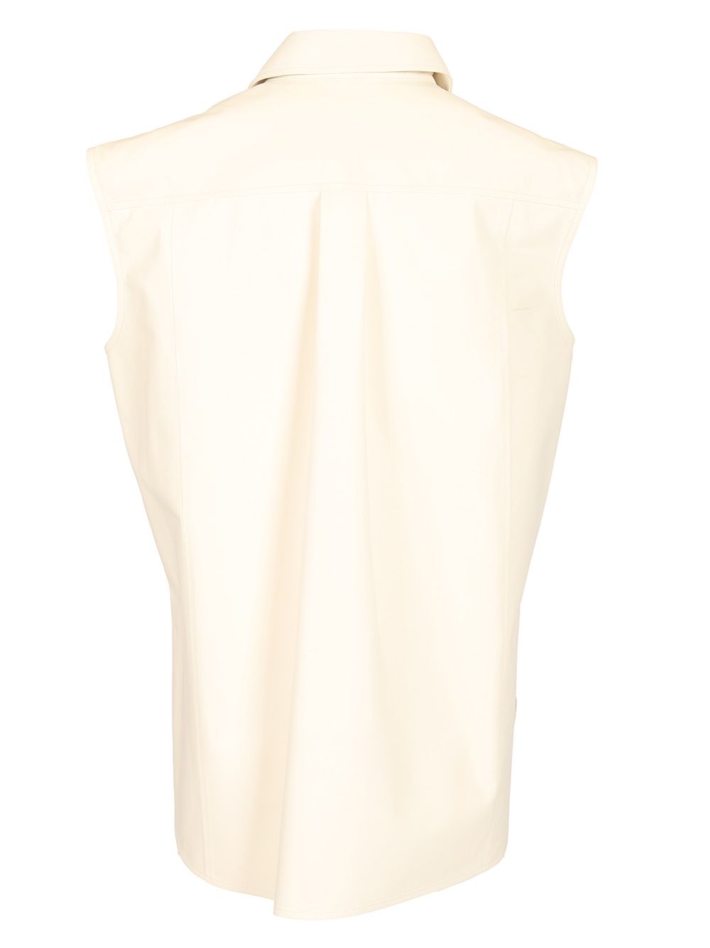 Durazzi Milano Sleeveless Leather Shirt Shirts - White | 2e82d88e55a4b32bfe76858f5211d4f2e280be56