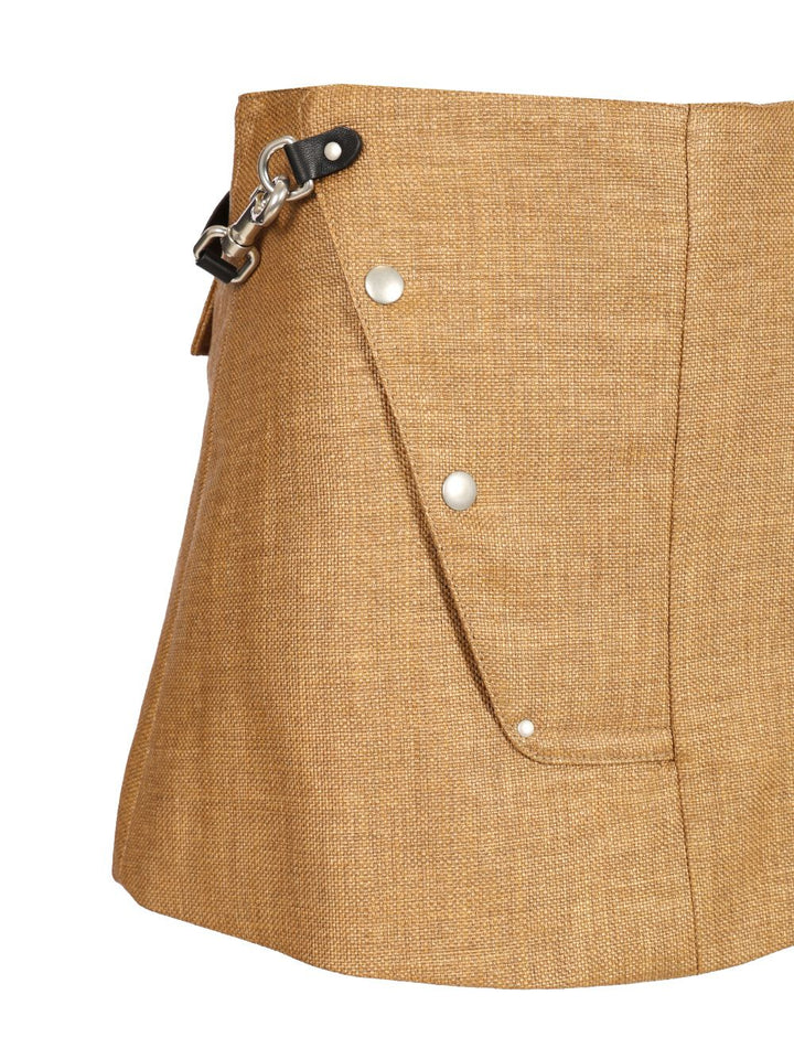 Durazzi Milano Rafia Mini Skirt Skirts - Beige | 8946f632e6bf6bb388b13bf42d5bb0caea98f412