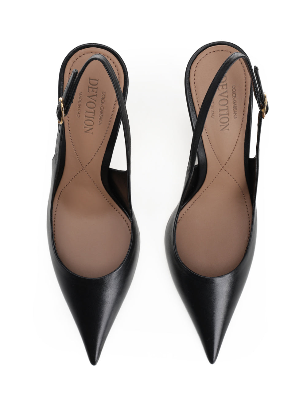 Dolce & Gabbana Leather Slingbacks Pumps - Black | 3f1e20cdb3625f347ad63b734f78acc5df98896a