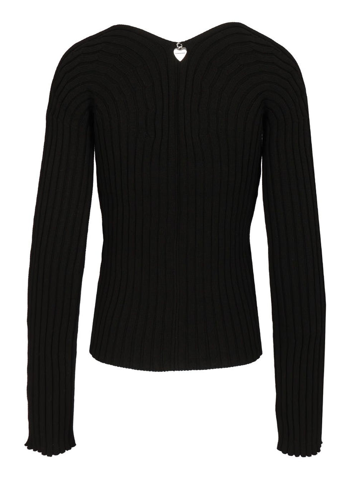 Acne Studios Ribbed Cotton Cardigan Knitwear - Black | 4ef099656159c72efb6ff9774dfe8521acf1279f