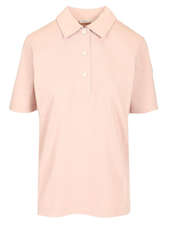 Moncler Short Sleeve Polo Polo shirt - Rose | 284e87749d45a704e08bc01d8b5bb1e78765480f