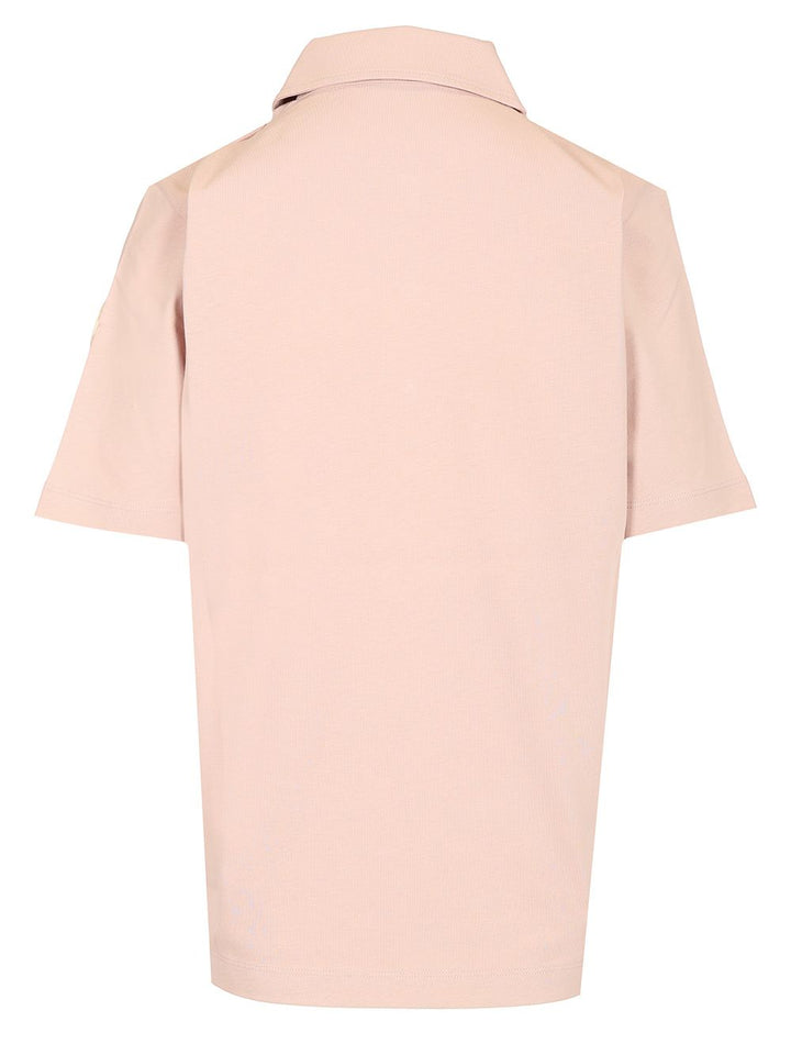 Moncler Short Sleeve Polo Polo shirt - Rose | f8d893c4fdda37ff461bba988753a122fdcf65c0