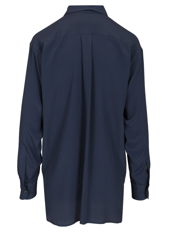 Al Duca D'Aosta Washed Silk Shirt Shirts - Blue | c5a3b42f407317db25f2457557526bd634b66519