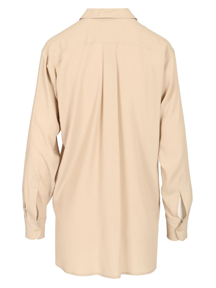 Al Duca D'Aosta Washed Silk Shirt Shirts - Beige | 38ac8f858ad936da97007ee01c37fe38962a6190