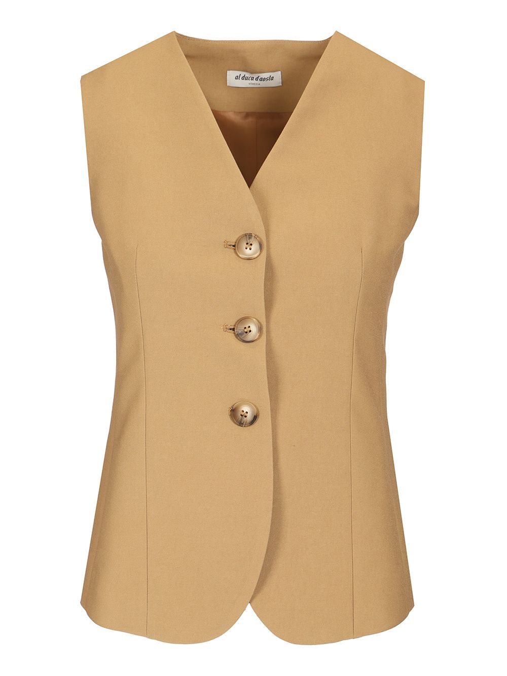 Al Duca D'Aosta 3-Button Twill Vest Jackets - Brown | 1fdd0630c161896e10d5f00f8f77a29d02cedf7e