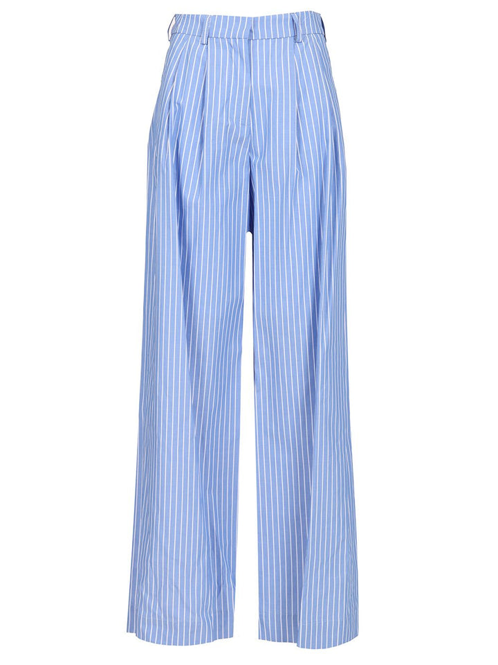 Al Duca D'Aosta Pantalone Pence Popeline Riga Azzurro-Bianco Trousers - Multicolor | 81d01d63bc13d81f166c477972c4428cd3728713