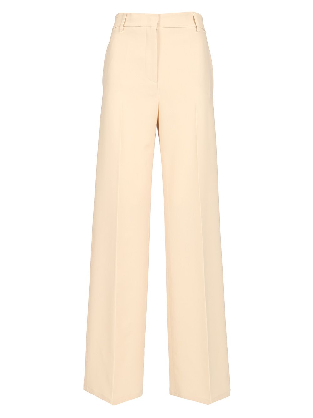 Al Duca D'Aosta Stretch Cady Palazzo Trousers - Beige | e1f4f5ee189a1e34310494b6c760ba8766b9512f