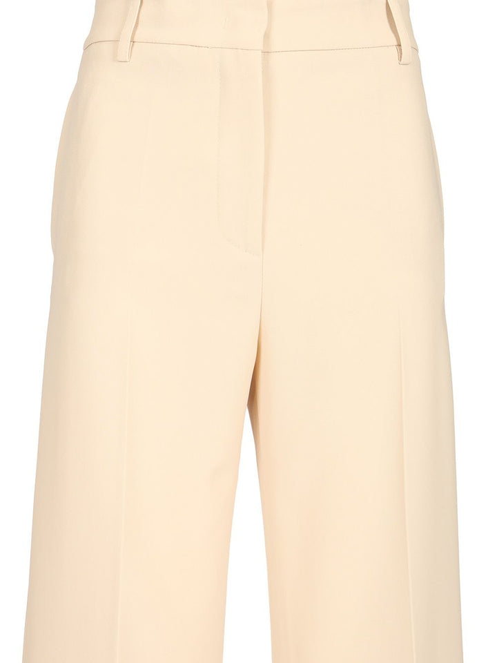 Al Duca D'Aosta Stretch Cady Palazzo Trousers - Beige | 5fb7c320e70b5520af5e24e36bf24130f8c99e49