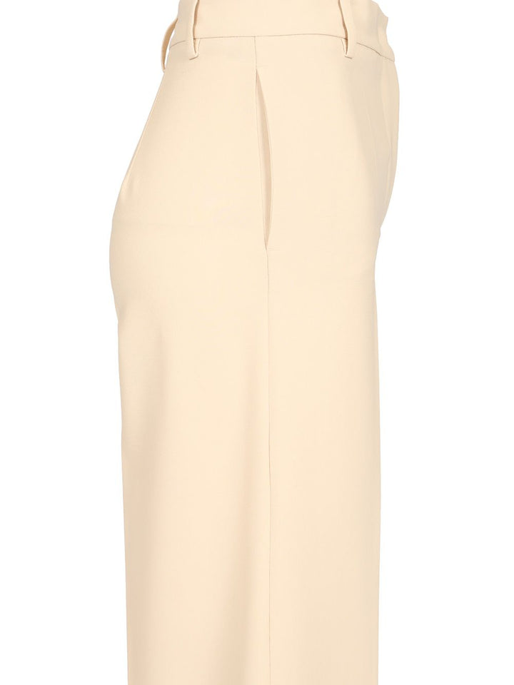 Al Duca D'Aosta Stretch Cady Palazzo Trousers - Beige | 868791344b9351010e608607b5f7cedf6b1b5f77