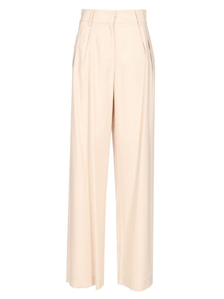 Al Duca D'Aosta Double Pleat Trousers - White | 008490df624236bf61ba4614215cda7f00d317f4