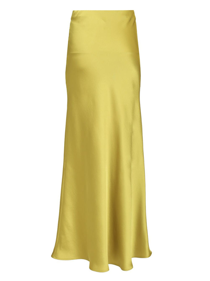 Al Duca D'Aosta Satin Long Skirt Skirts - Yellow | 18c079fedbb8e9ea2a09ca8861554df4fed78cae
