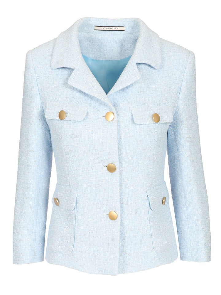 Tagliatore Short Jacket Jackets - Light blue | 33bdf8d500d8cd1a1a94d0575c9d6023fe4bb8f1