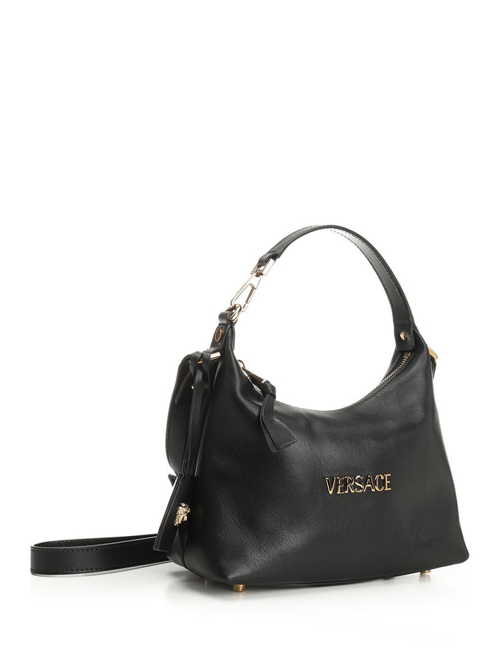 Versace Versace Tag Hobo Bag Handbags - Black | e6911eb1b02d627e2acd5c2ab8057497bc08ee24