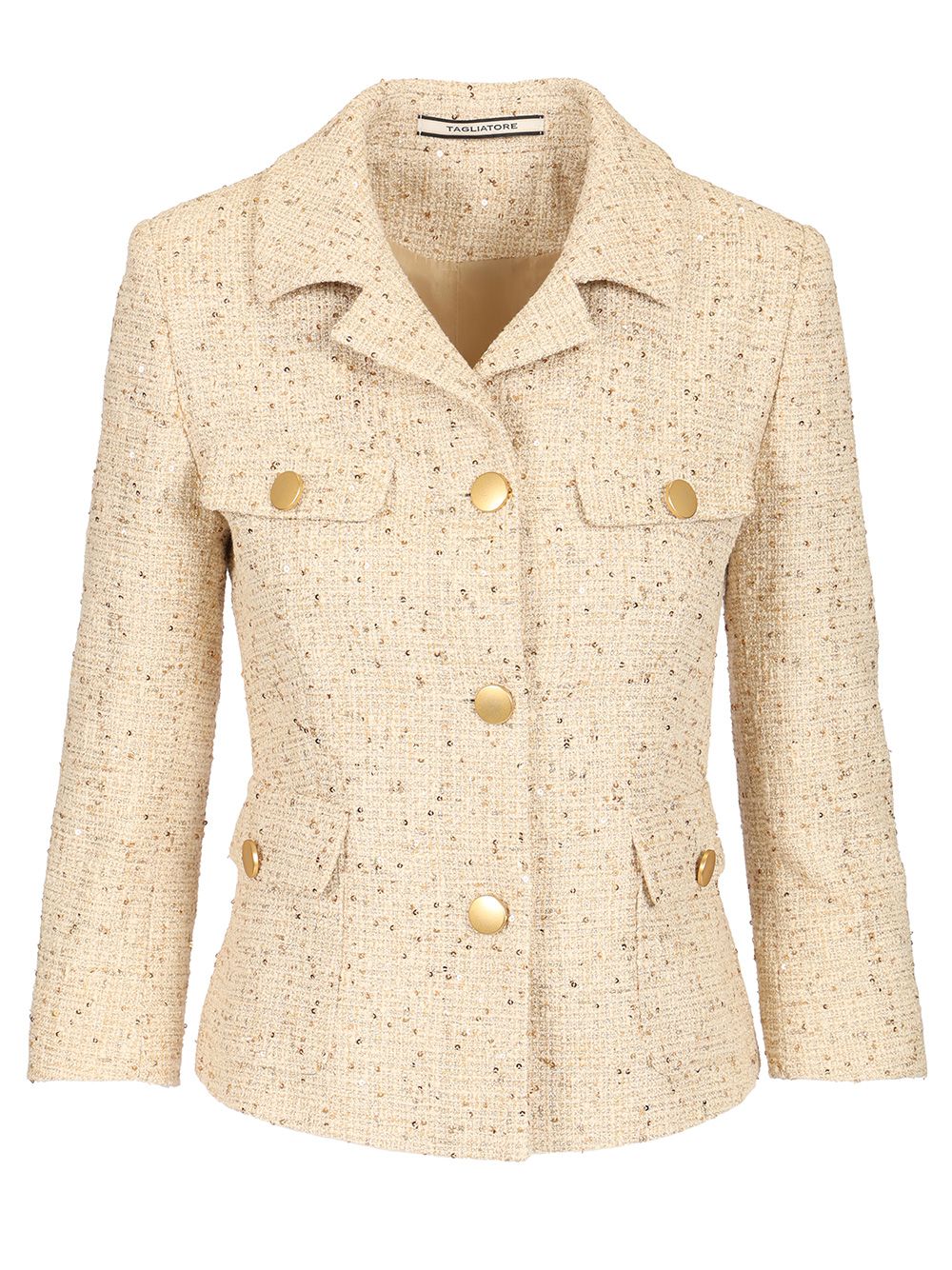 Tagliatore Short Jacket Jackets - Beige | ac365575e200d276c266bb37f4c91fd853694338