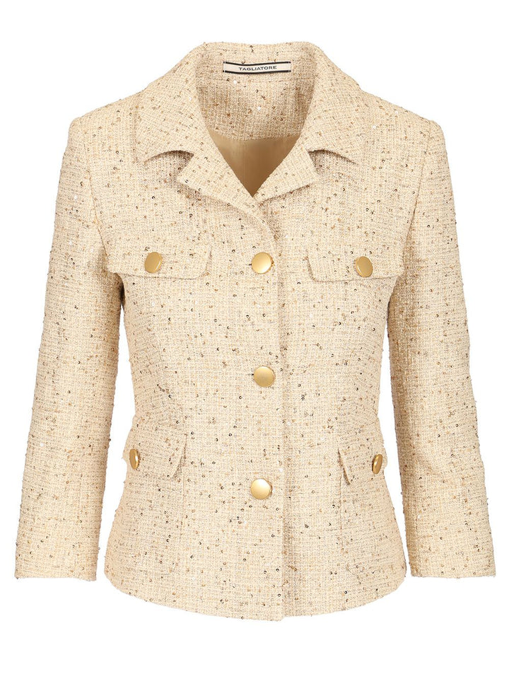 Tagliatore Short Jacket Jackets - Beige | ac365575e200d276c266bb37f4c91fd853694338