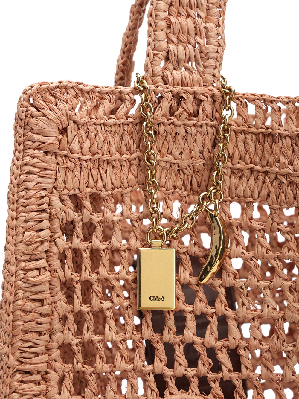 Chloe' Estate Banana Shoulder Bags - Beige | fff3d85971af3b7d9fe9ddb5795db17b24a7fc9a