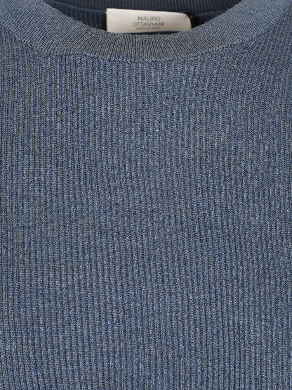 Mauro Ottaviani Ribbed T-Shirt - Blue | f718c36349f21ad24130dbcd1108e5e2210c7f94
