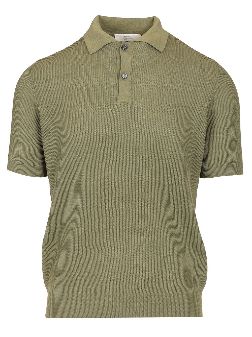Mauro Ottaviani Ribbed Polo shirt - Green | 3ec5dfbd7f2434a4bf6642605f46fb1406a74dbb