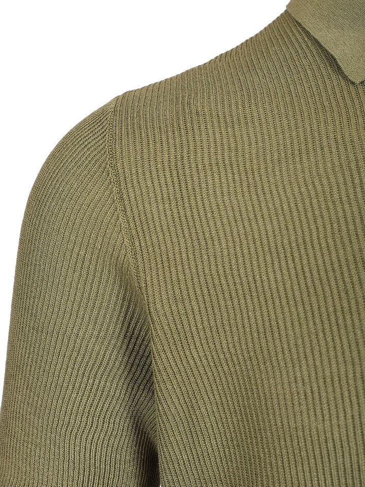 Mauro Ottaviani Ribbed Polo shirt - Green | 6cc3d1f7fe96240f3b2730307255934c705e7eae
