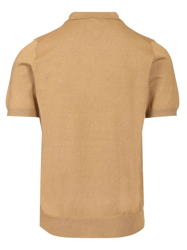 Mauro Ottaviani Knitted Jersey Polo shirt - Beige | 4a6d03366ba117997039755ed1e4ab07d0fcc809