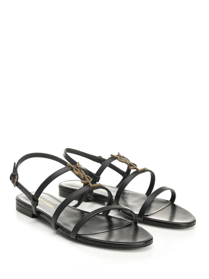 Saint Laurent New Cassandra Sandals - Black | 982bcc652a8262542e3d7a06bc7a3ba261ef79c2