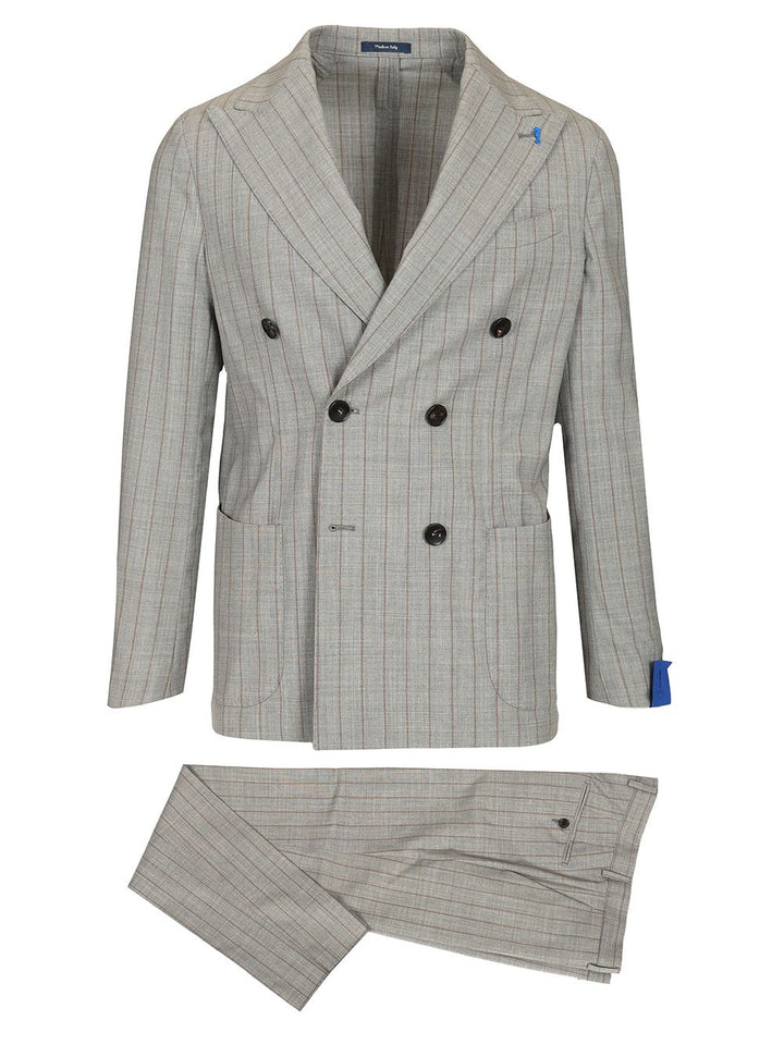 Guarinucci Double-Breasted Pinstriped Suit Dresses - Grey | fa5a2c699efb398712b79299d09cb1d896dd49e6