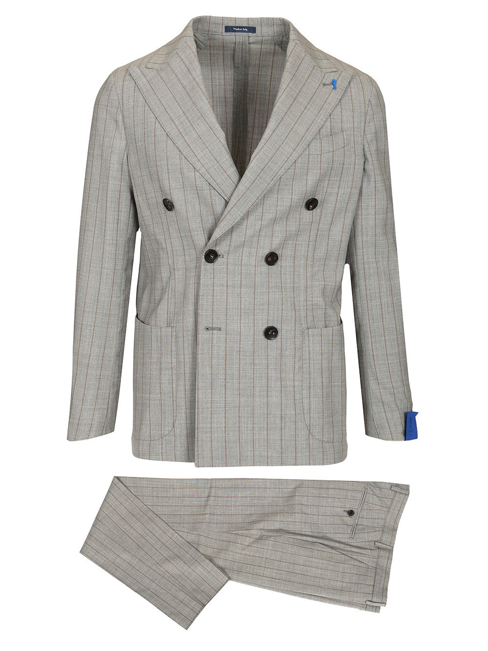 Guarinucci Double-Breasted Pinstriped Suit Dresses - Grey | fa5a2c699efb398712b79299d09cb1d896dd49e6