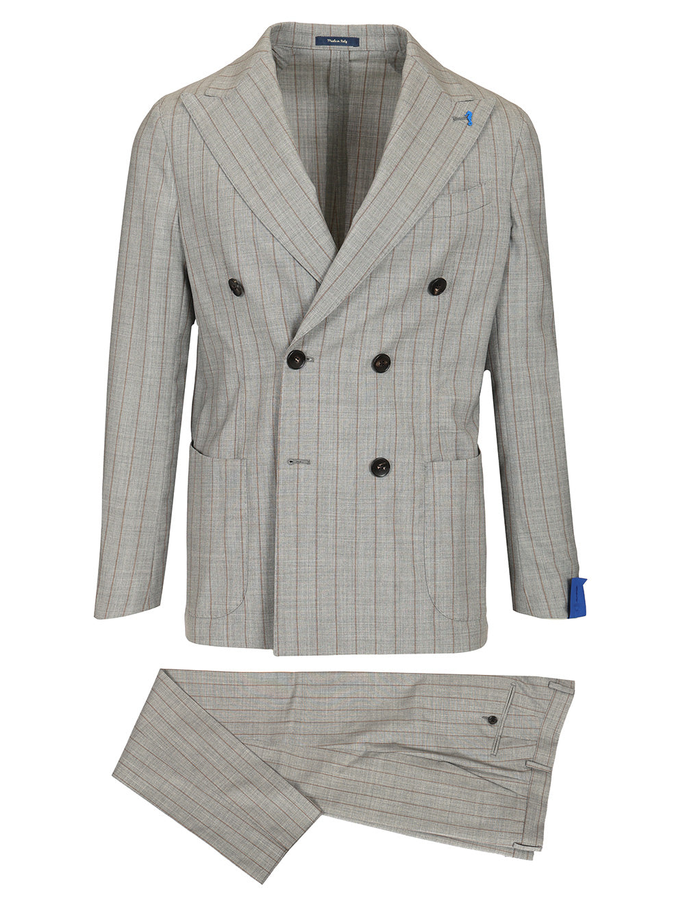 Guarinucci Double-Breasted Pinstriped Suit Dresses - Grey | c54b4aa9afb951fd083a1b83f8ecc7ea93776104