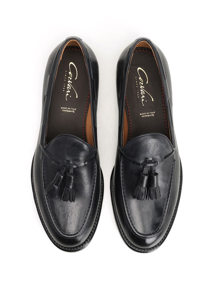 Corvari Blue Leather Mocassin Loafers - Blue | 7a6c8913a952052c9468d0bd809096cdaa72383a