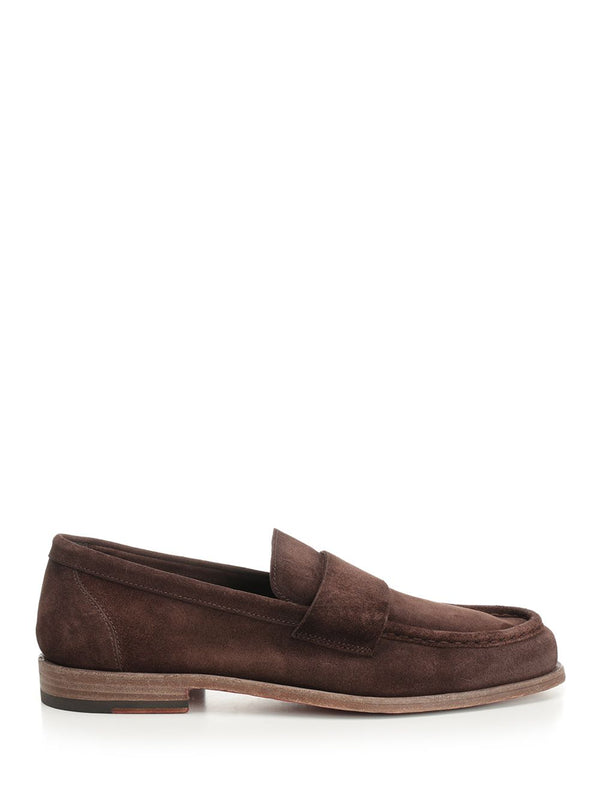 Suede Moccasin Loafers Brown
