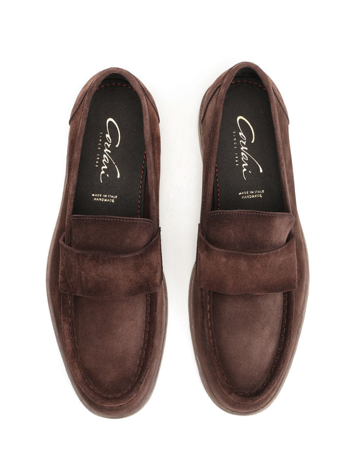 Corvari Suede Moccasin Loafers - Brown | a31ecfcf7a4f1e08319708086fa5acb733bbcabb